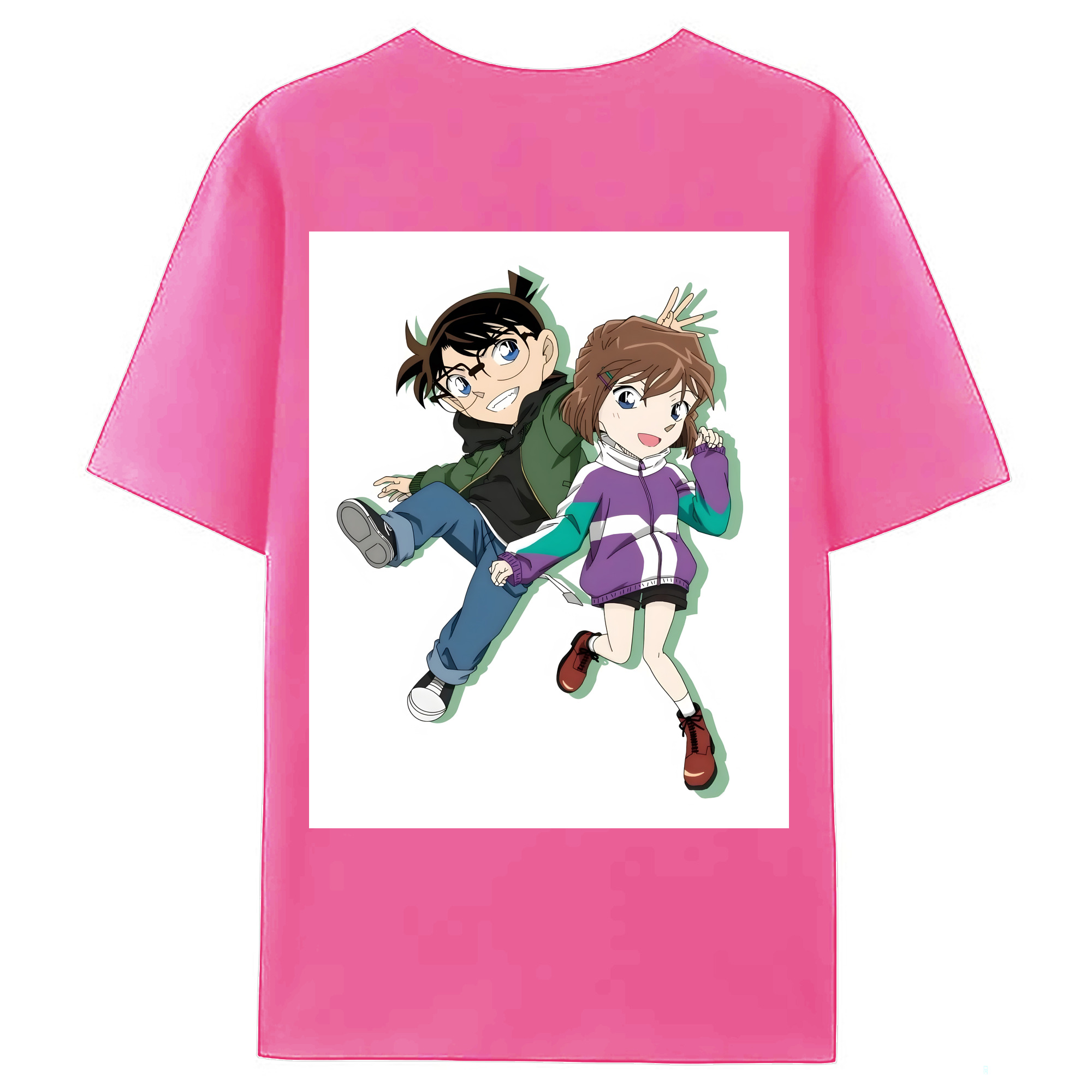 （画像用） 名探偵コナン 灰原 哀 はいばら あい Detective Conan Anita Hailey、Vi Graythorn Haibara Ai レディース半袖Tシャツ(バックプリント)